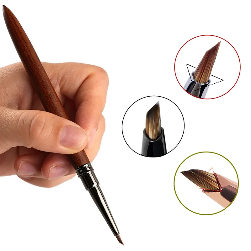 8Style Triangular Petal Nail Brush Acrylic Nail Art Liner Brush Stripes Grid Flower Painting Drawing PenManicure Tools