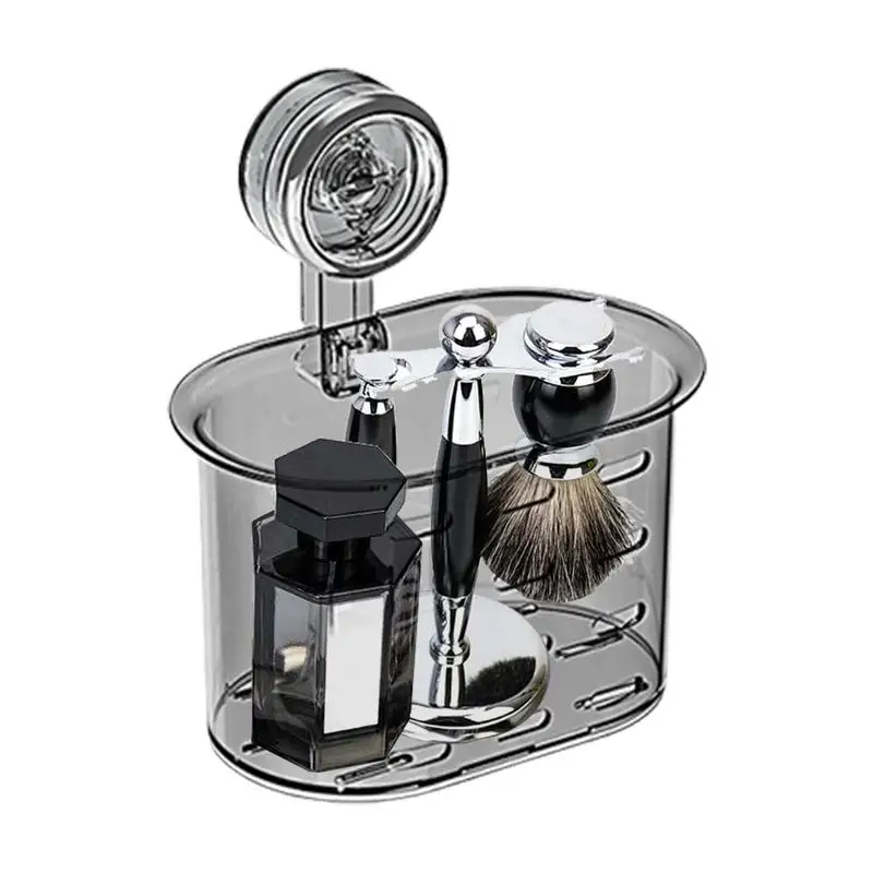 

Shower Shelf Organizer Shower Holder Wall Mount Box Clear Box Removable Holder Suction Cup No Drilling Storage Container For