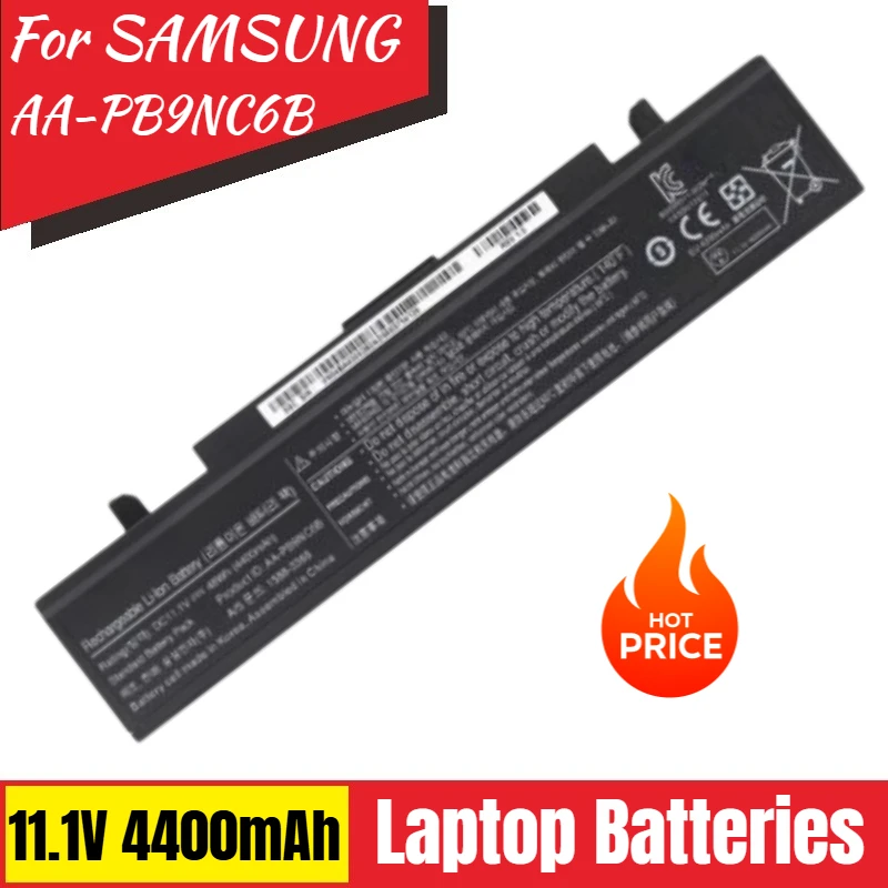 

New Replacement Laptop Battery 11.1V 4400mAh AA-PB9NC6B for SAMSUNG R428 R429 R430 R468 R505 R528 R530 R560 RV411 RV415 RV420