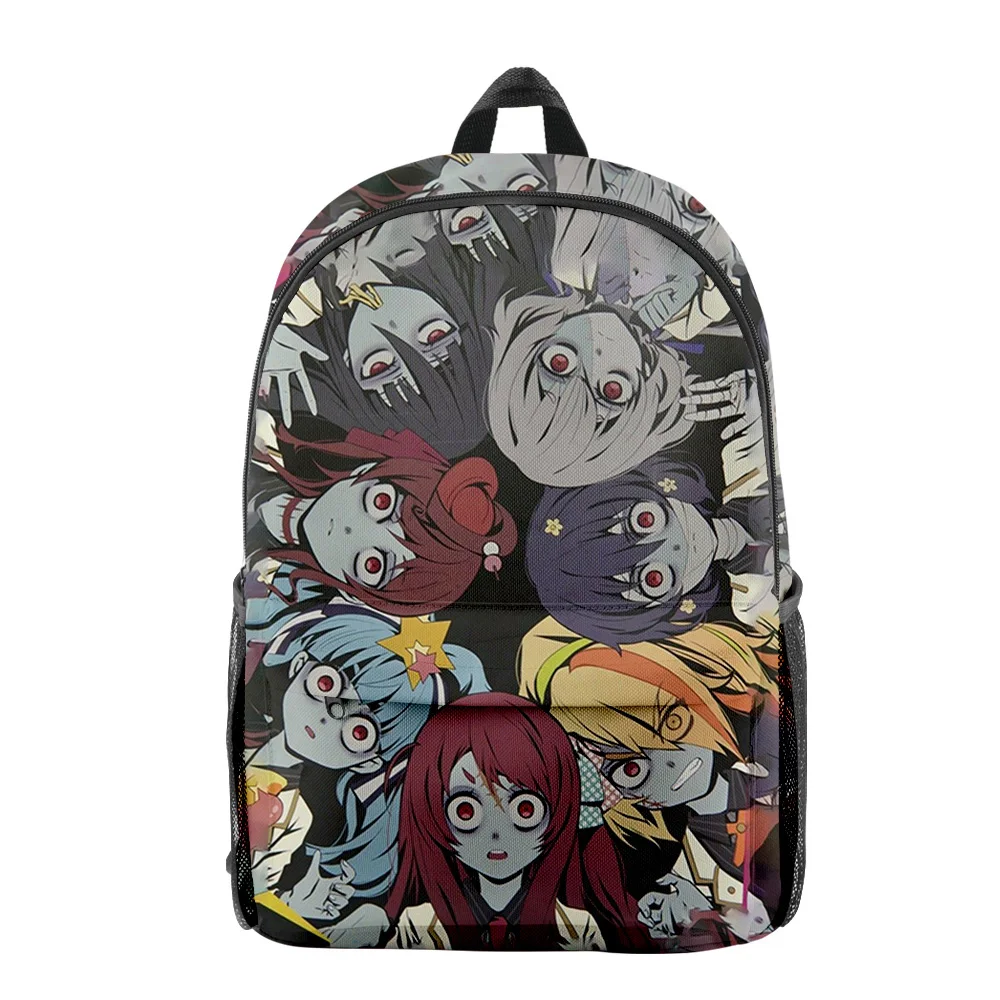 原宿ゾンビランドサガ 3D プリント学生スクールバッグ若々しいノートブックバックパックオックスフォード防水男の子/女の子旅行バッグ