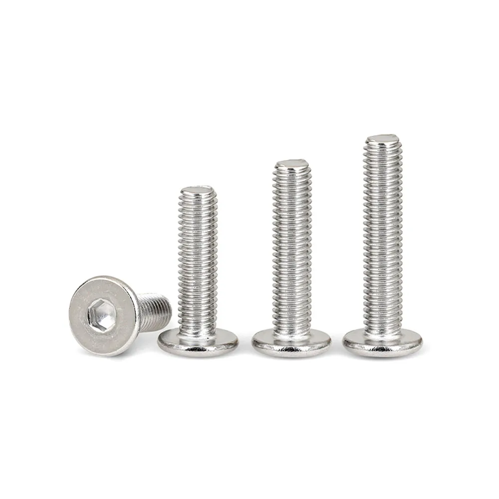 M1.6 M2 M2.5 M3 M4 M5 to M12 CM 304 Stainless Steel Hex Hexagon Socket Allen Ultra Thin Ultrathin Low Flat Wafer Head Bolt Screw