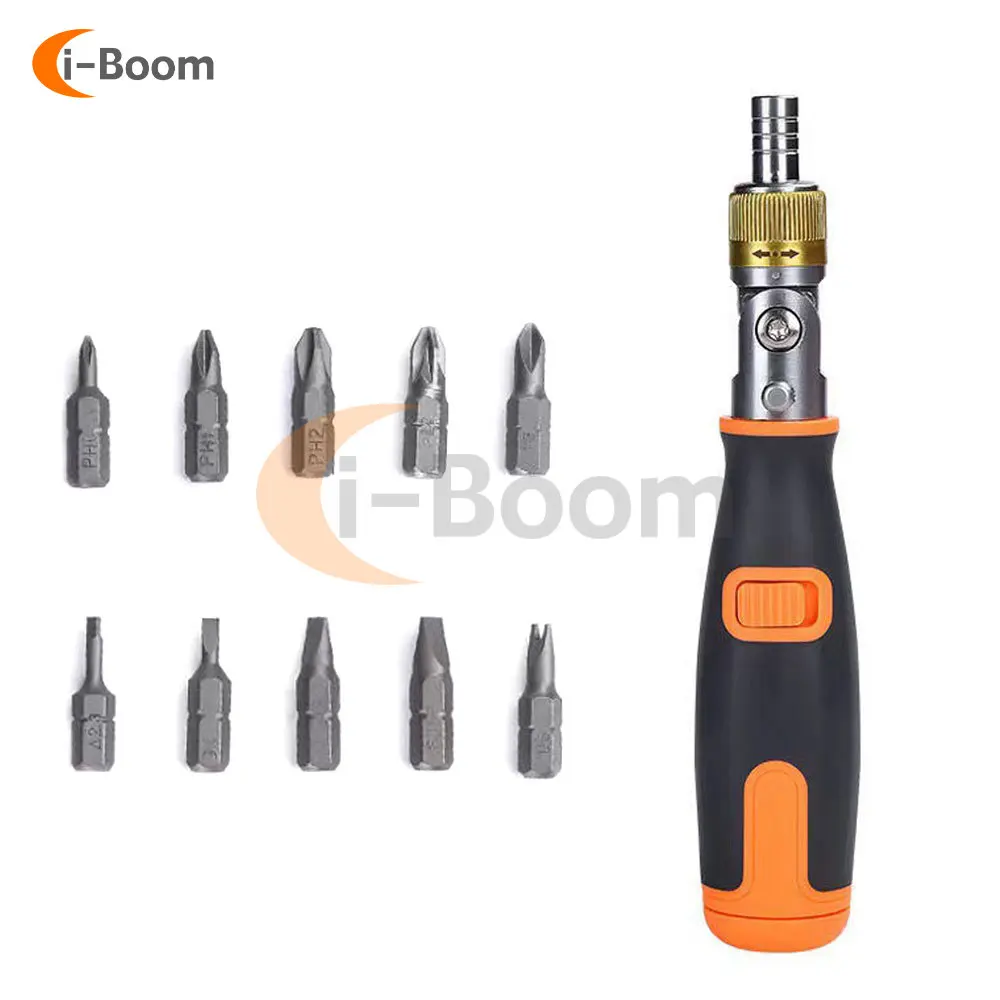 10 In 1 Portable Ratchet Screwdriver Hidden Screwdriver Head Multi Angle Corner Capable Multifunctional Screwdriver Set