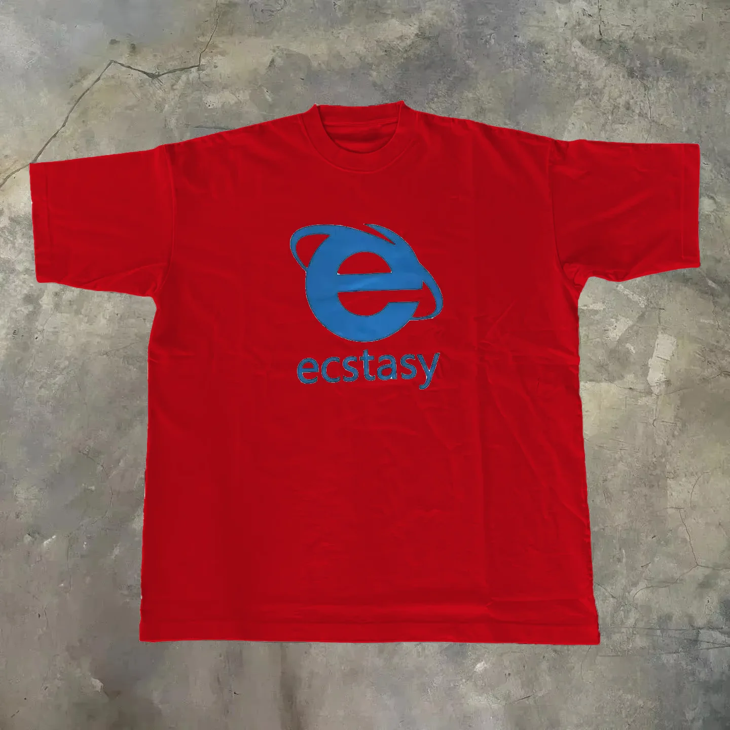 Streetwear Ecstasy ใหม่ T เสื้อ Y2K ผู้ชาย Harajuku เสื้อยืดสีขาวรูปแบบตัวอักษรการพิมพ์ Oversize หลวมแขนสั้น Gothic Top