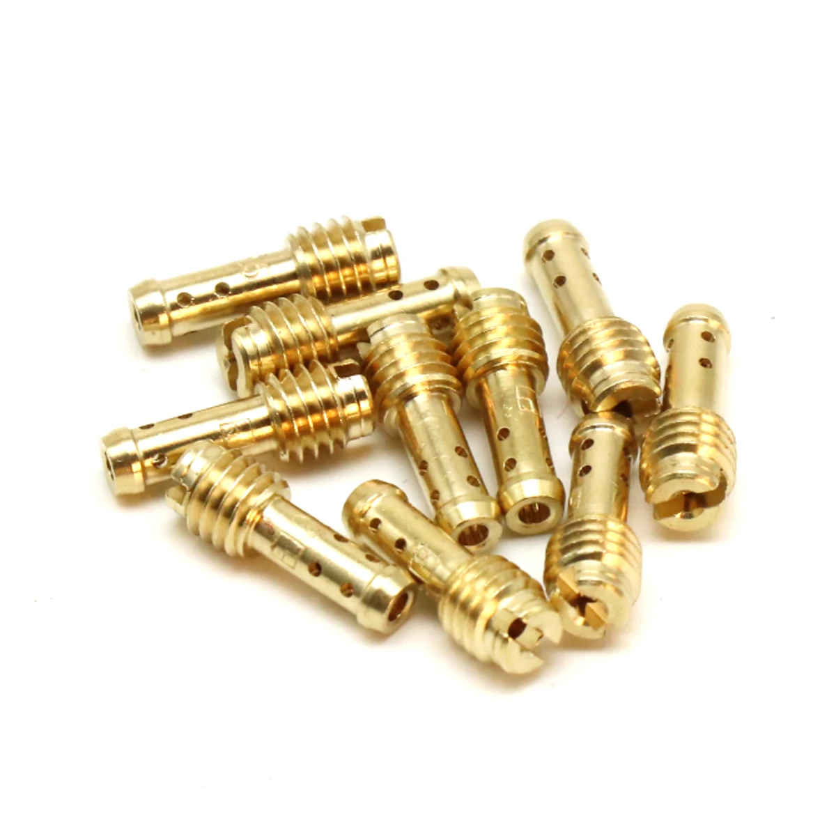 ZS Racing 10pcs Pilot Jets Injector Nozzle 8 Bleed Holes Set Replacement For MIKUNI VM/TM/TMX Motorcycle Carburetor