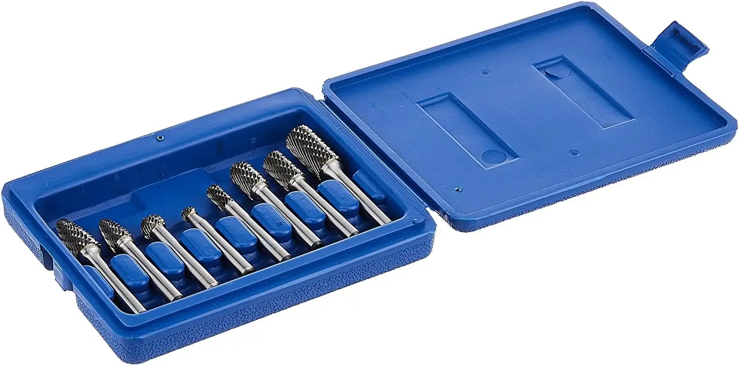 2181 8-Piece Double Cut Carbide Rotary Burr Set 1/4