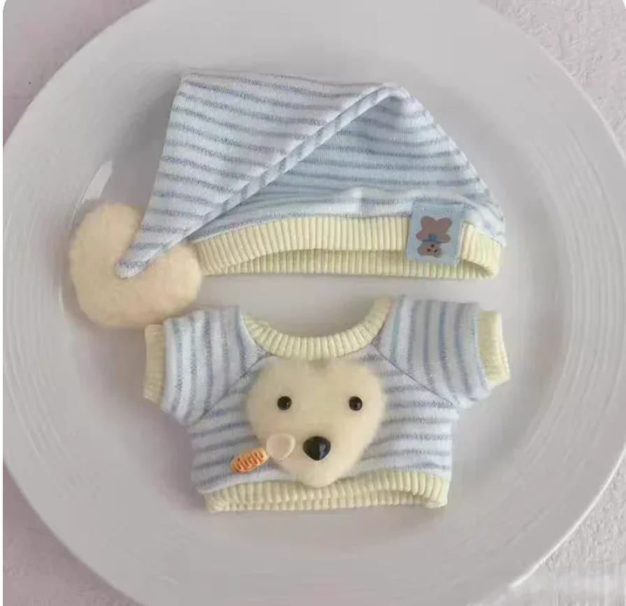 

For Labubu Ropa Striped Goodnight Suit Stylish Pajama Set Labubu V1 V2 V3 for 17cm Mini Plush Dolls