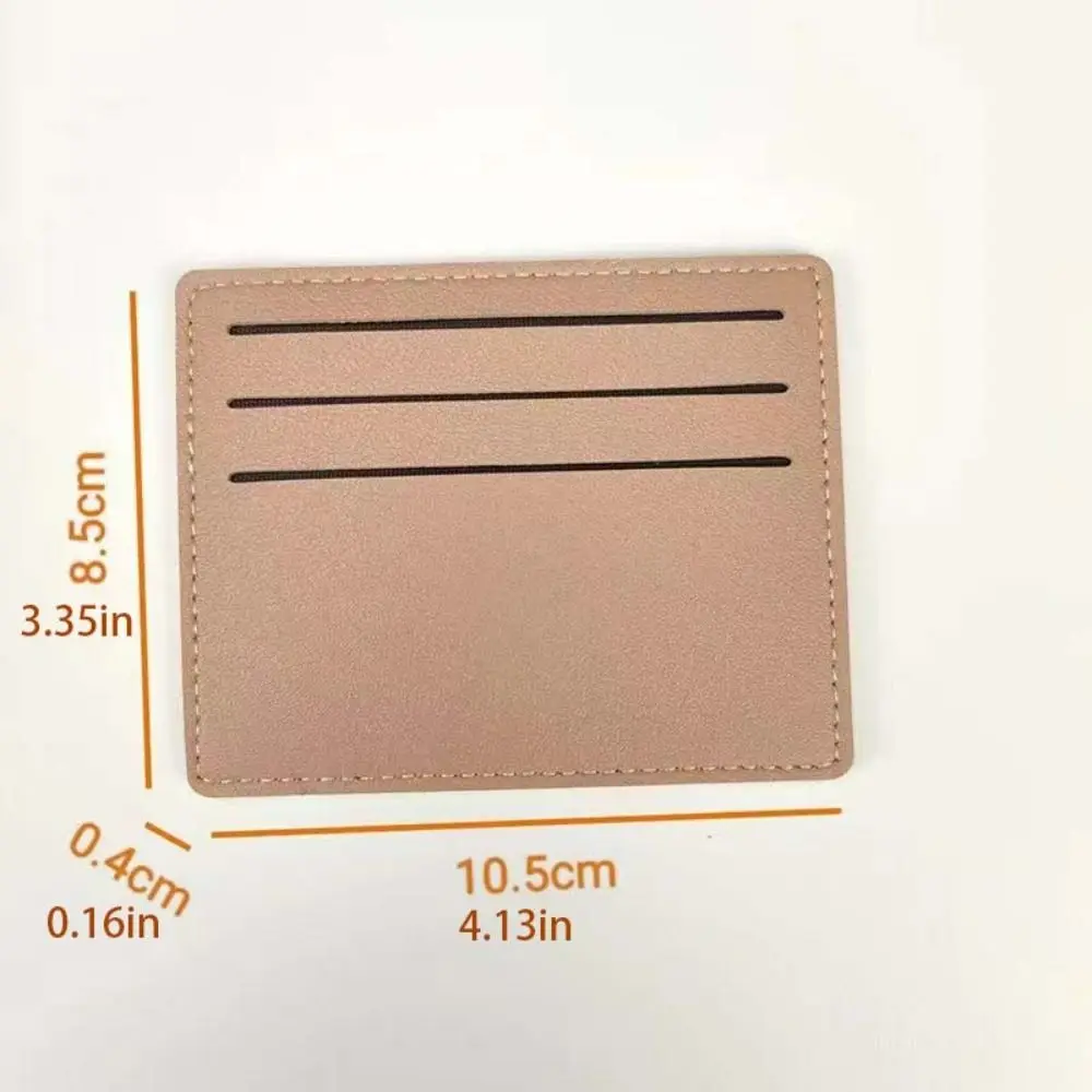 Effen Kleur Pu Lederen Kaarthouder Multi-Positie Eenvoudige Id Creditcard Case Buse Card Case Koreaanse Stijl Korte Kaart Tas Buiten