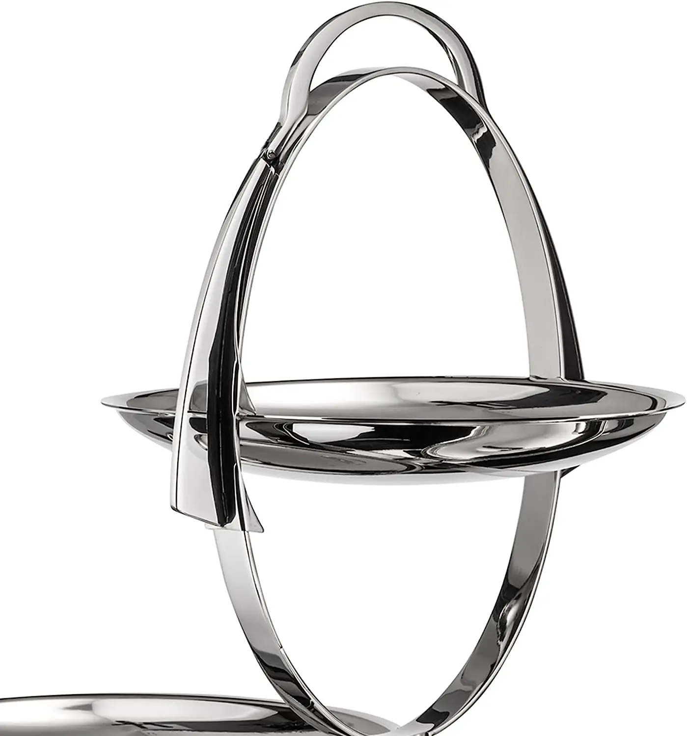 Fashion cake tray fruit tray decoration European stainless steel multi-layer folding