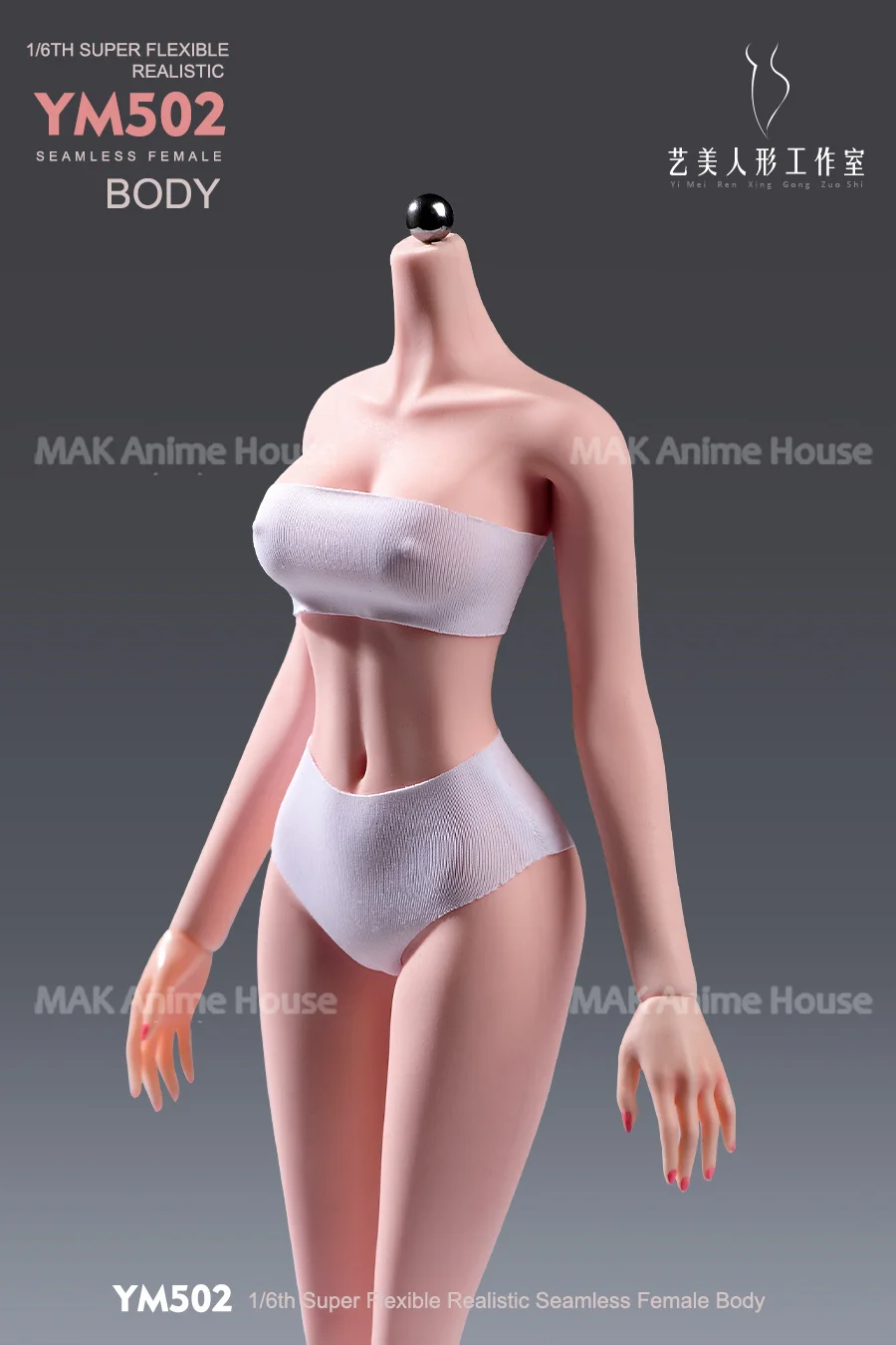 متوفر YM501 YM502 YM506 YM508 1/6 أنثى التفاصيل الفسيولوجية سلس الجسم 12 ''الجندي مرنة عمل الشكل دمية الجسم #4