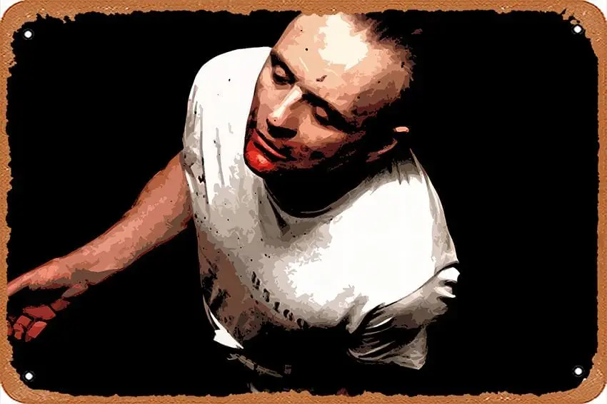 Ганнибал Лектер иллюстрация поп-арт-тишина ягнят домашний декор в плакате печать или холст искусство дома Бар Паб гараж