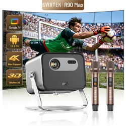 BYINTEK R90 Rock Full HD 1080P DLP проектор 2200 ANSI люмен Android TV 11.0 3D 4K поддерживаемый проектор для умного домашнего кинотеатра