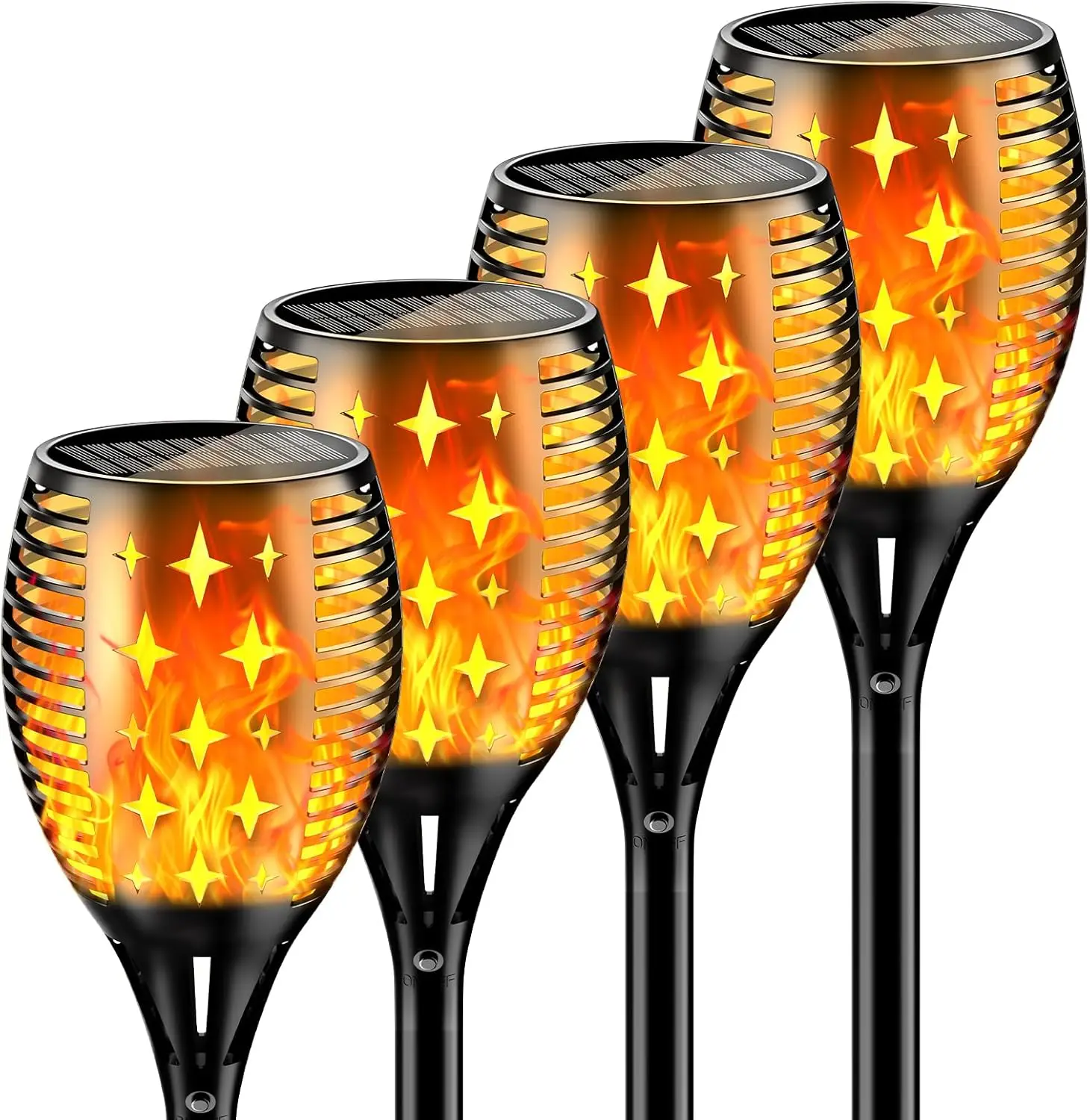 

Solar Outdoor Torch Lights, 43' Waterproof Flame Path Lights for Garden Yard Patio, 4 Pack