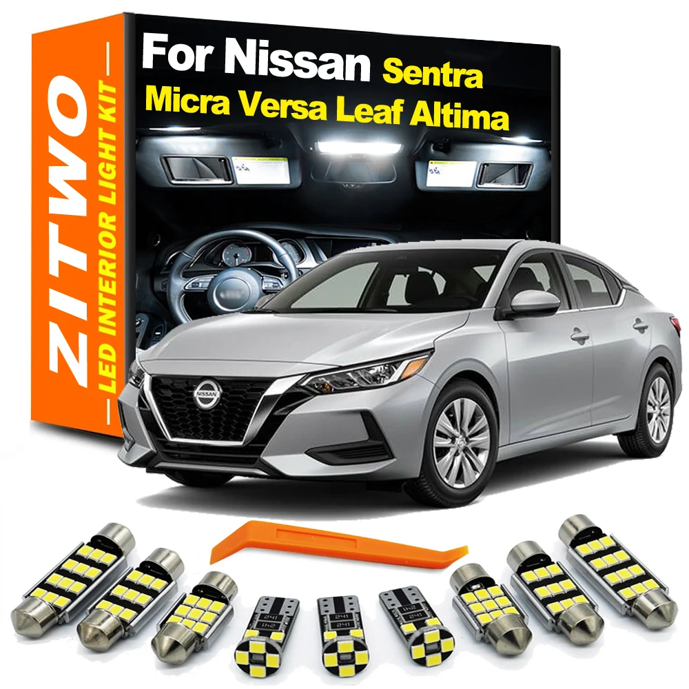 ZITWO Car Bulb Accessories LED Interior Light Kit For Nissan Versa Leaf Altima Note Sentra B15 B16 B17 B18 Micra K12 K13 K14