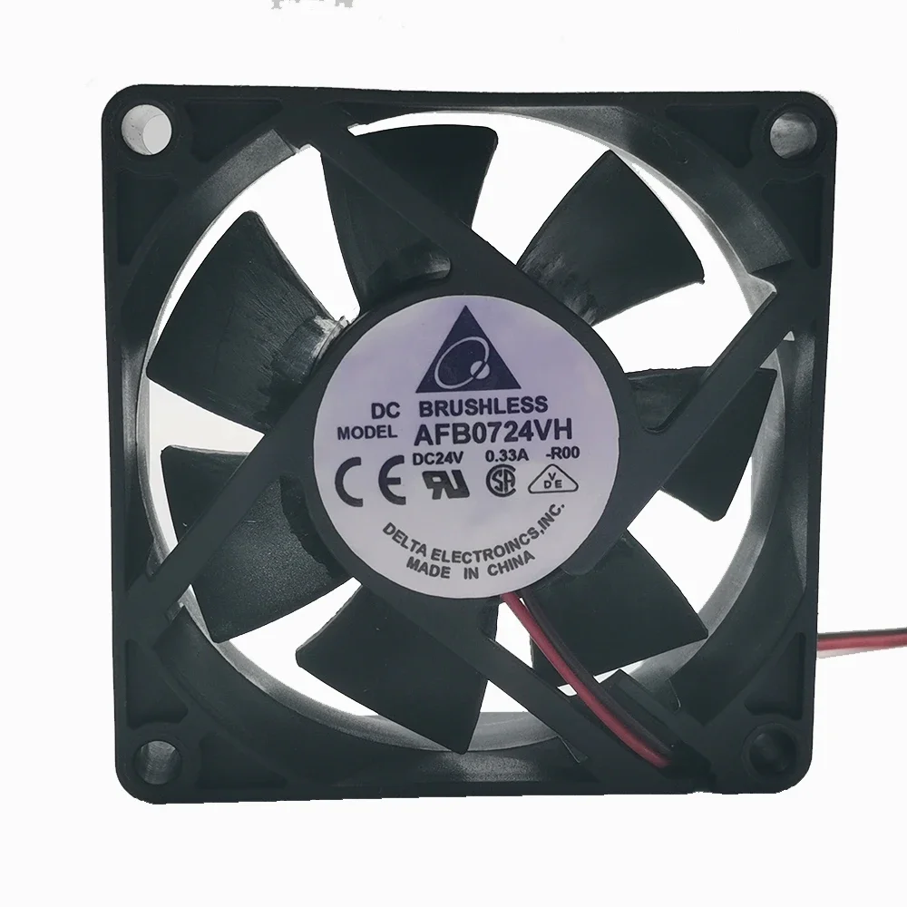 New and original Delta AFB0724VH 7025 DC24V 0.33a 7cm 70*70*25MM frequency converter double ball cooling fan