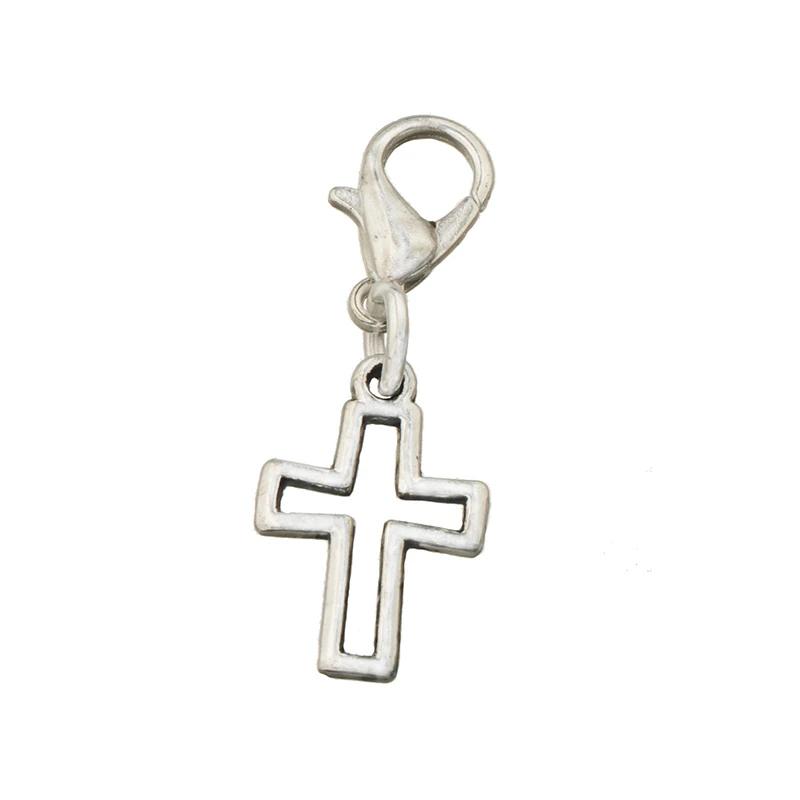 Charms For Chains Bracelets Making With Lobster Clasps Cross Dangles 80pcs Metal Diy Jewellery Fittings Wholesales Make Up Items