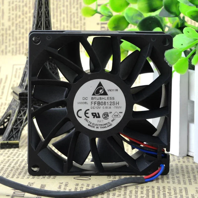 New Fan For Delta FFB0812SH 8025 8cm 12V 0.6A Chassis Violent Fan 80*80*25mm