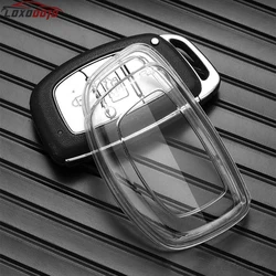 TPU Transparent Car Key Case Cover For Hyundai I10 I20 I40 Tucson Kona Solaris Venue Sonata Santa Fe Elantra Mistra Accent Ionic