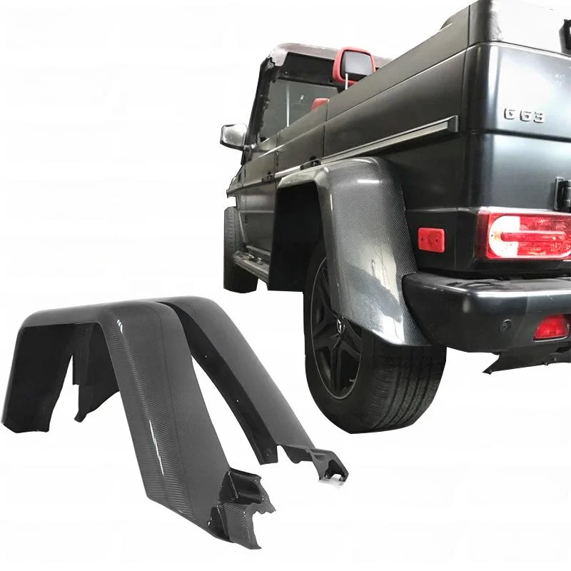 

For G Class 1990~2018y W463 4X4 Carbon Fiber Car Body Fenders Parts Wide Front & Rear 4PCS Over Fenders (25cm Width)