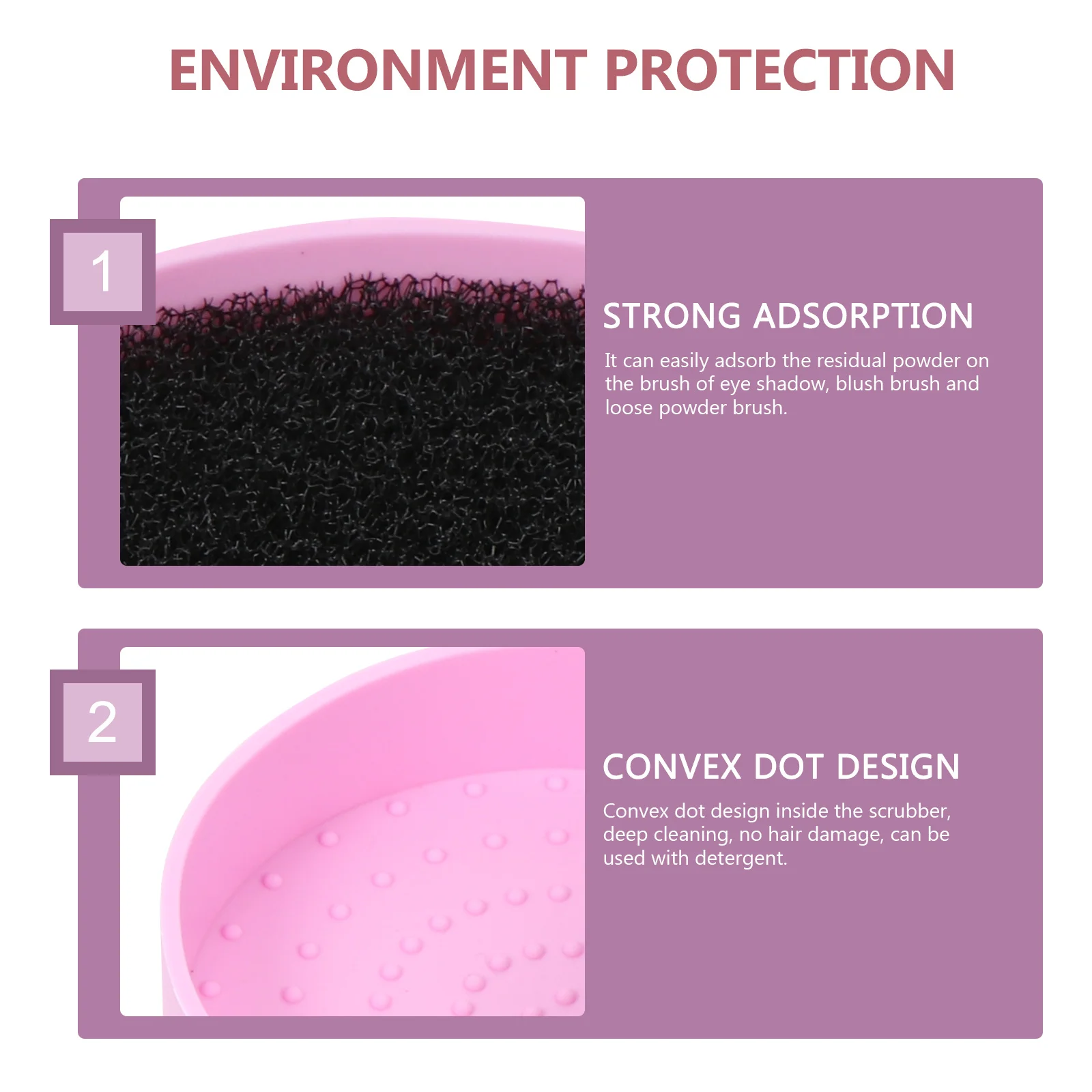 4Pcs Makeup Brush Cleaning Sponge Portable No Water Needed Easy to Carry Reusable for Home Travel Business Trips Eye Shadow