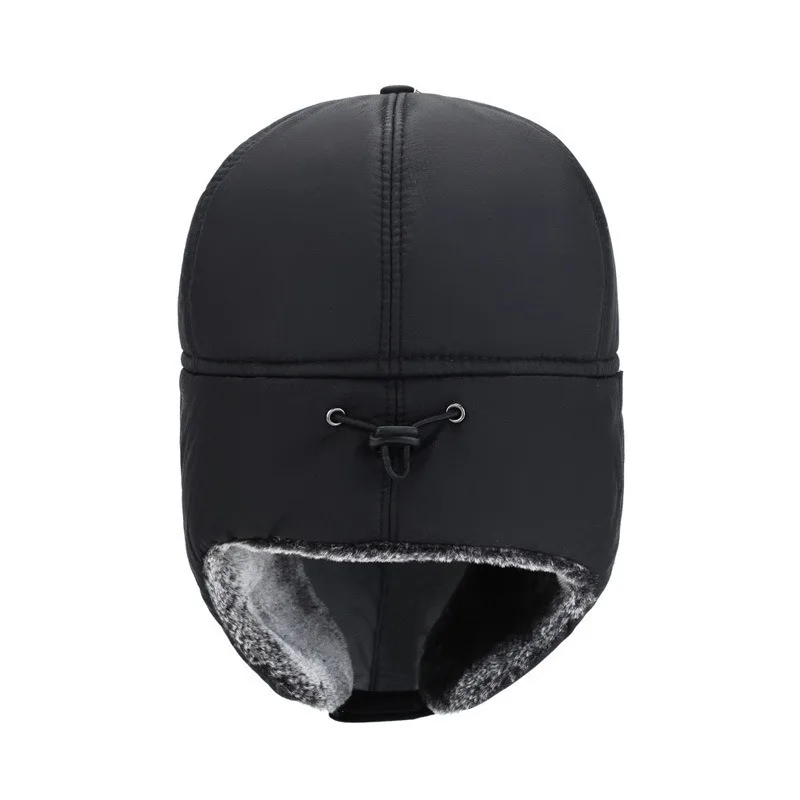 Men's Winter Warm Cycling Hat Cold-proof for Middle-aged and Elderly MenThickened with Detachable Mask, Trapper Hat with Visor