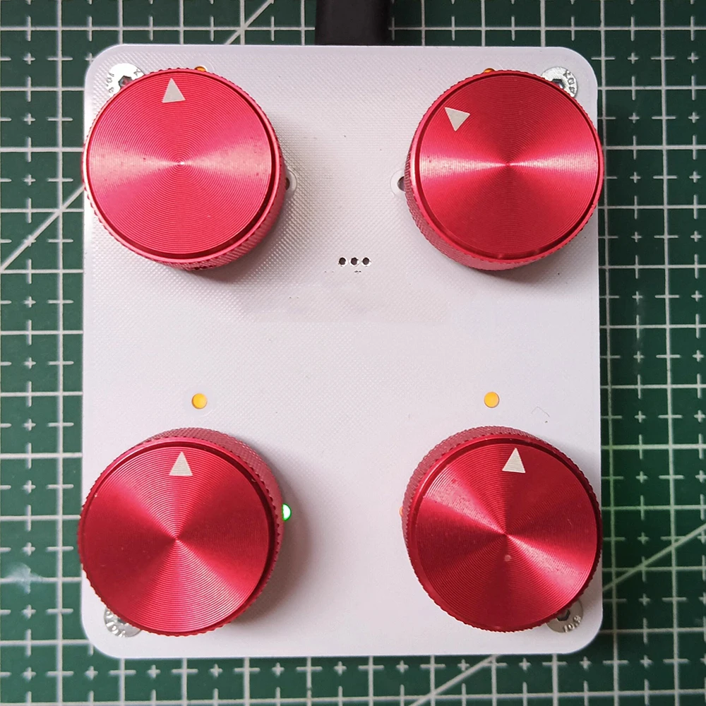 4-Knob MIDI Controller with Customizable CC Mapping USB-C Interface for Music Production Software Precision Rotary Encoder