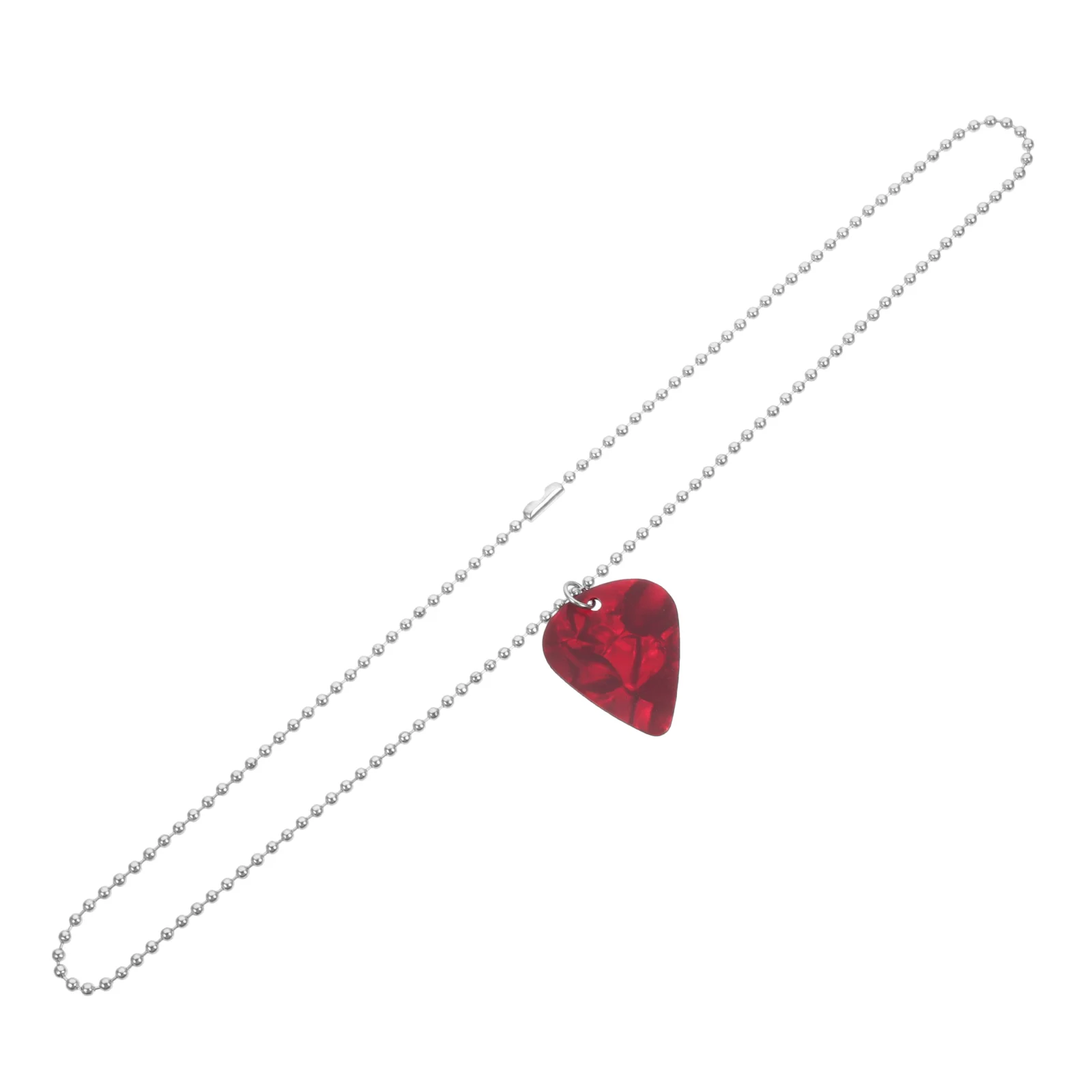 Pick Necklace Guitar Shaped Necklaces Rocker Musician Jewelry Bass Metal Chain Accessory Pendant