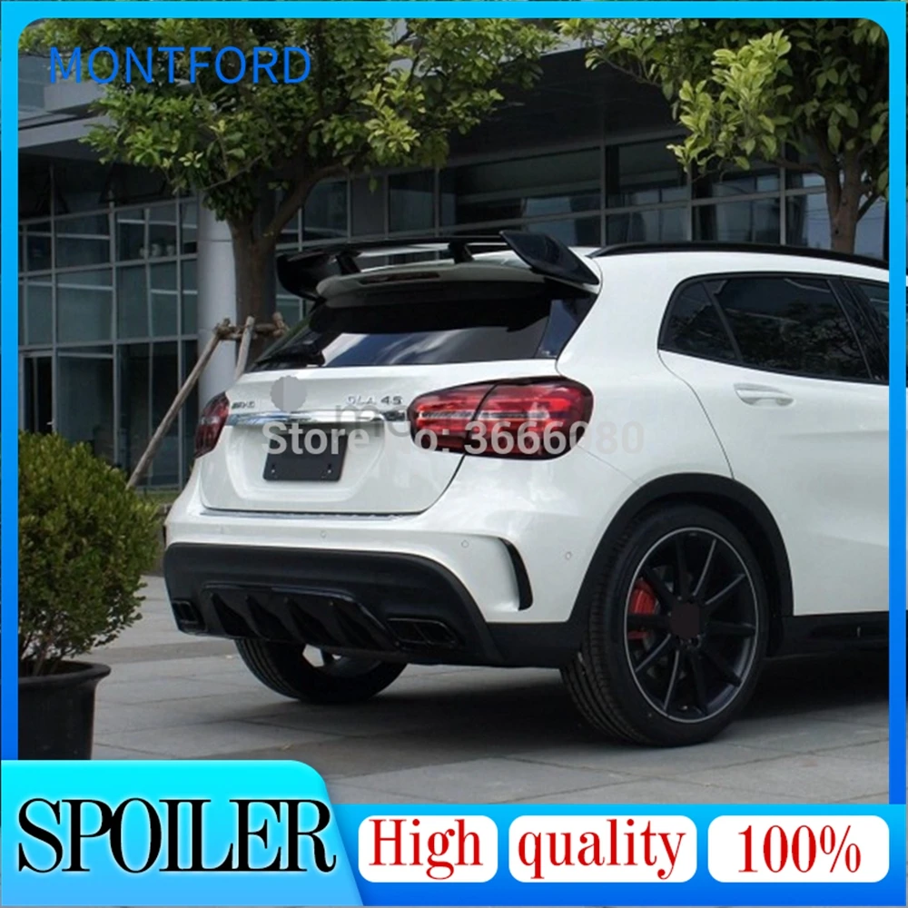 

For Mercedes-Benz GLA Class X156 GLA45 AMG GLA200 GLA220 GLA250 GLA260 2013-2018 ABS Plastic Rear Spoiler Wing Trunk Lid Cover