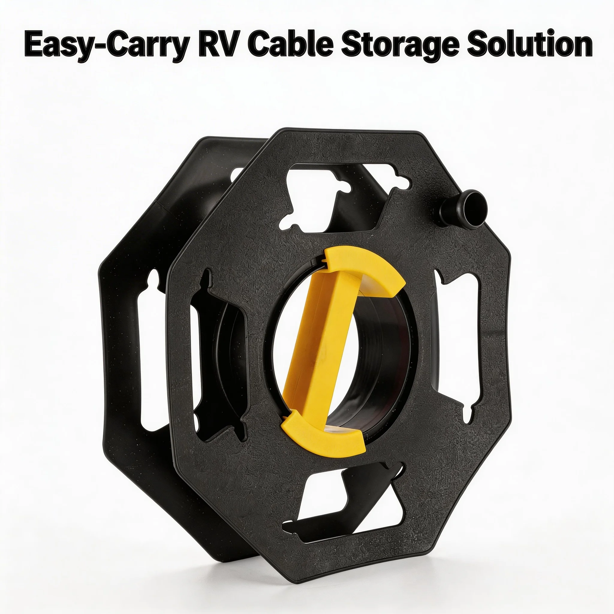 Cable Organizer Reel Plastic Extension Cord Winder Manual Wire Storage Organizer With Central Handle Space Saving Compact Design