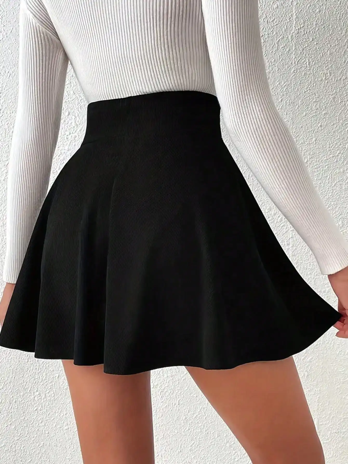 Women's High Waist Mini Skort with Heart Button - A-Line Flared 100% Polyester Medium Stretch Knit Anti-Chafing Summer Casual Sk