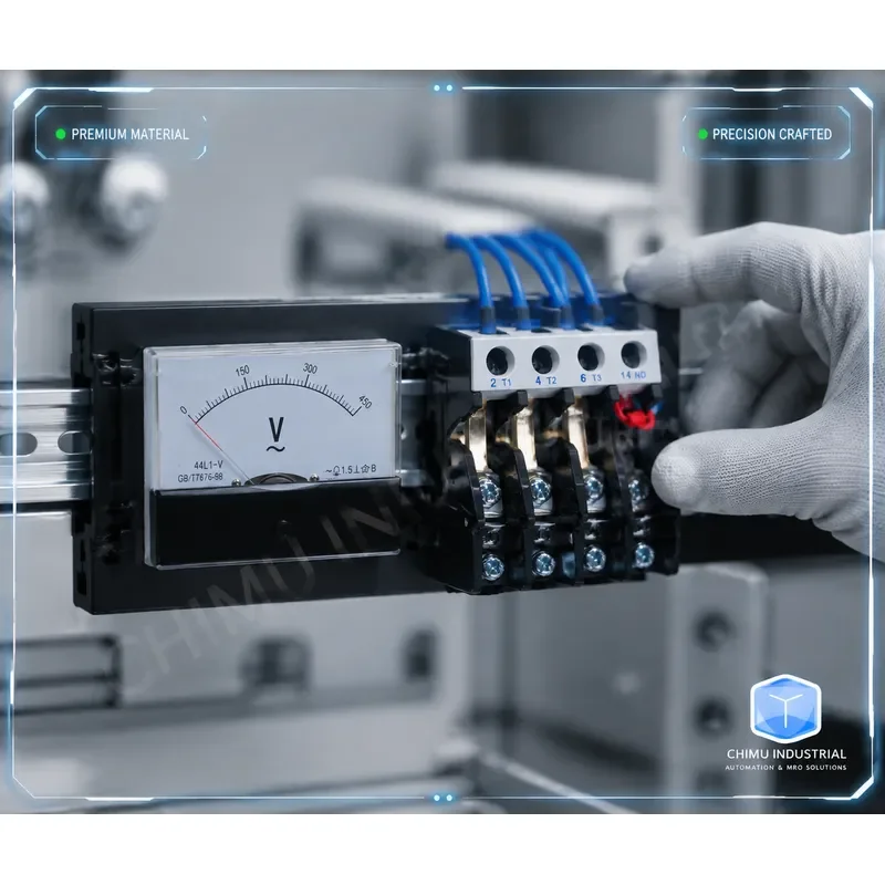 【CHIMU INDUSTRIAL】 44L1-V Pointer AC Voltage Meter Mechanical Panel Mount Analog Voltmeter 250V 450V Industrial Gauge