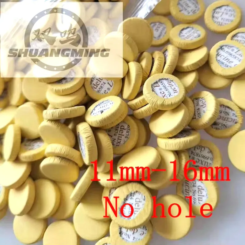 Picture 6: 30 Pieces Real Leather Flute Pads Closed Open Hole 11mm-20mm Woodwind Instruments Repair Replacement Parts Accessories