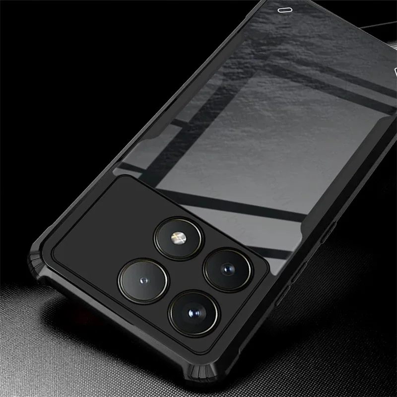 For Xiaomi Poco F6 Pro F6Pro 5G Case Acrylic Clear Armor Shockproof Coque On PocoF6pro Poko Little F 6 6F Protective Shell Cover