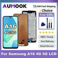 AMOLED LCD Display For Samsung A16 4G 5G LCD Display Touch Screen Digitizer For Samsung A16 A165F A165M A166B A166P A166E Screen