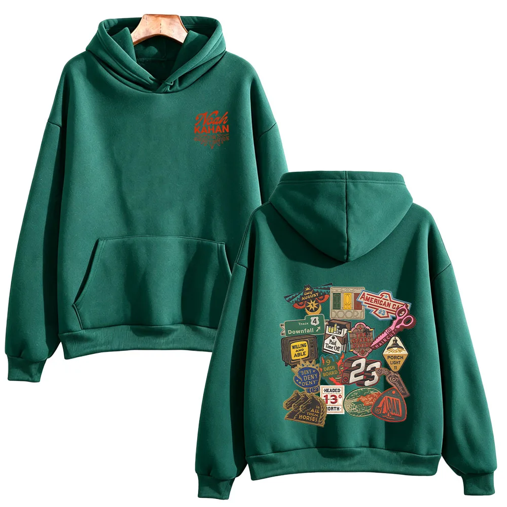Noah Kahan Tracklist Hoodies Y2K Ästhetik Print Sweatshirt Damen Herren Streetwear Mode High Street Casual Langarm Pullover – Detail 11