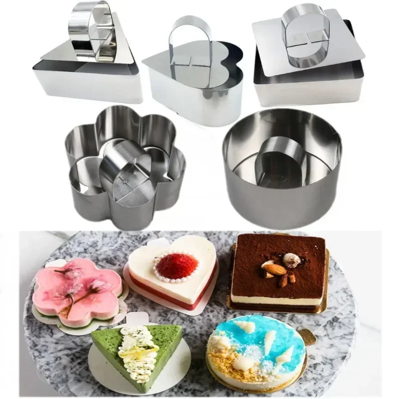 Metal Mini Cookie Cutter Geometric Forms for Cookies Set Easy Press Pastry Fondant Biscuit Baking Mold Cake Tool