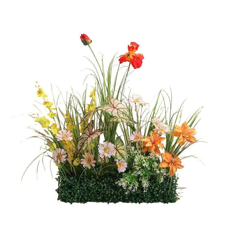 

Simulation flower green plant landscaping decoration indoor landscape combination hotel window decoration advanced bionic fake p