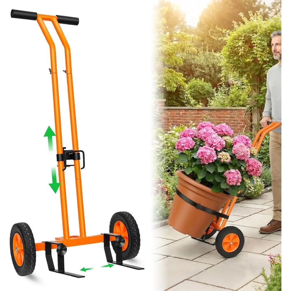 

Upgraded Plant Mover Trolley with Wheels and Adjustable Strap, Holds Up to 200 Lbs, Suitable for Indoor & Outdoor Use
