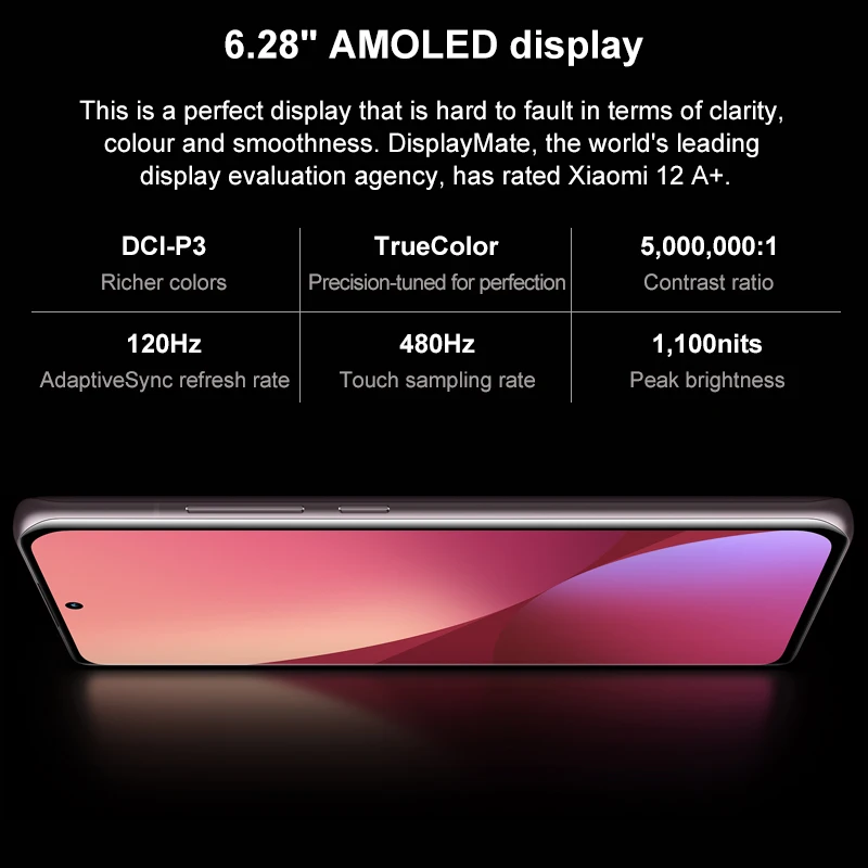 الإصدار العالمي من Xiaomi 12 128GB/256GB Snapdragon 8 Gen 1 6.28 "AMOLED DotDisplay بطارية 4500mAh 50MP + 32MP كاميرا NFC WiFi 6