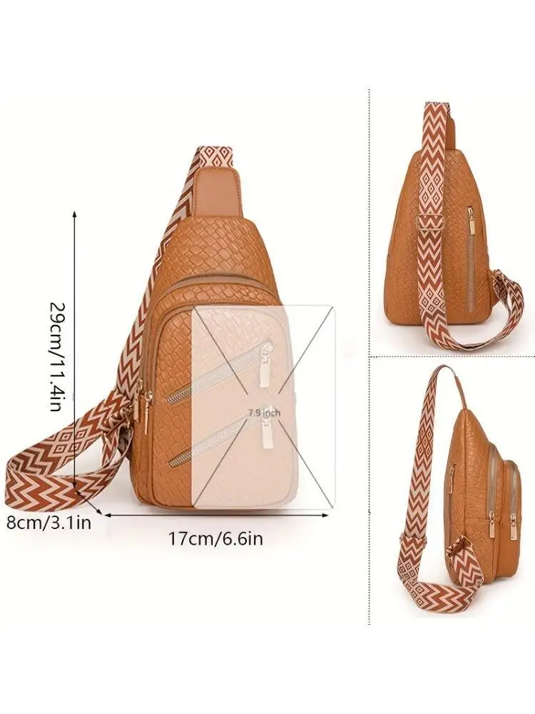 Borsa a tracolla Multi tasca Vintage, borsa a tracolla retrò, borsa a tracolla moda donna