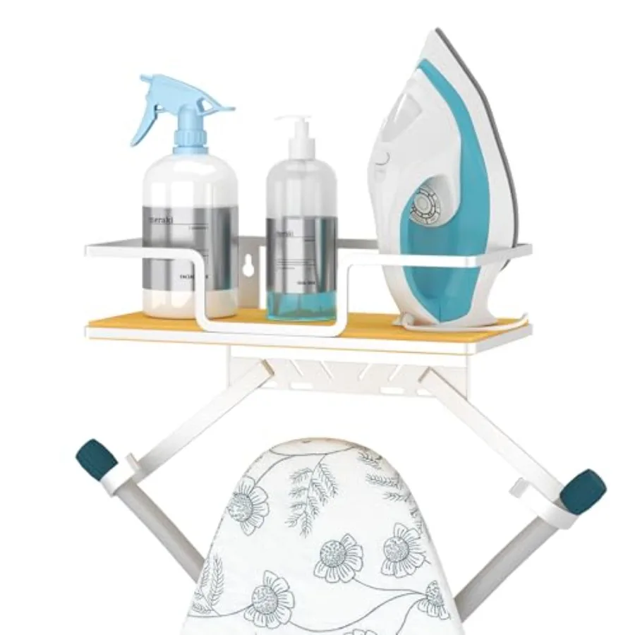 

Ironing Board Hanger Wall Mount Ironing Board Holder Organizer for T-Leg and Y-Leg Ironing Boards Space Saving Laundry Storage