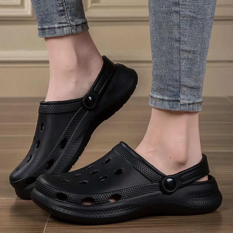 Plus Size 46 47 48 Summer Men Clogs Slippers Men's and Women's Leisure Slides Beach Shoes Home Garden Shoes Outdoor Sandals image 3