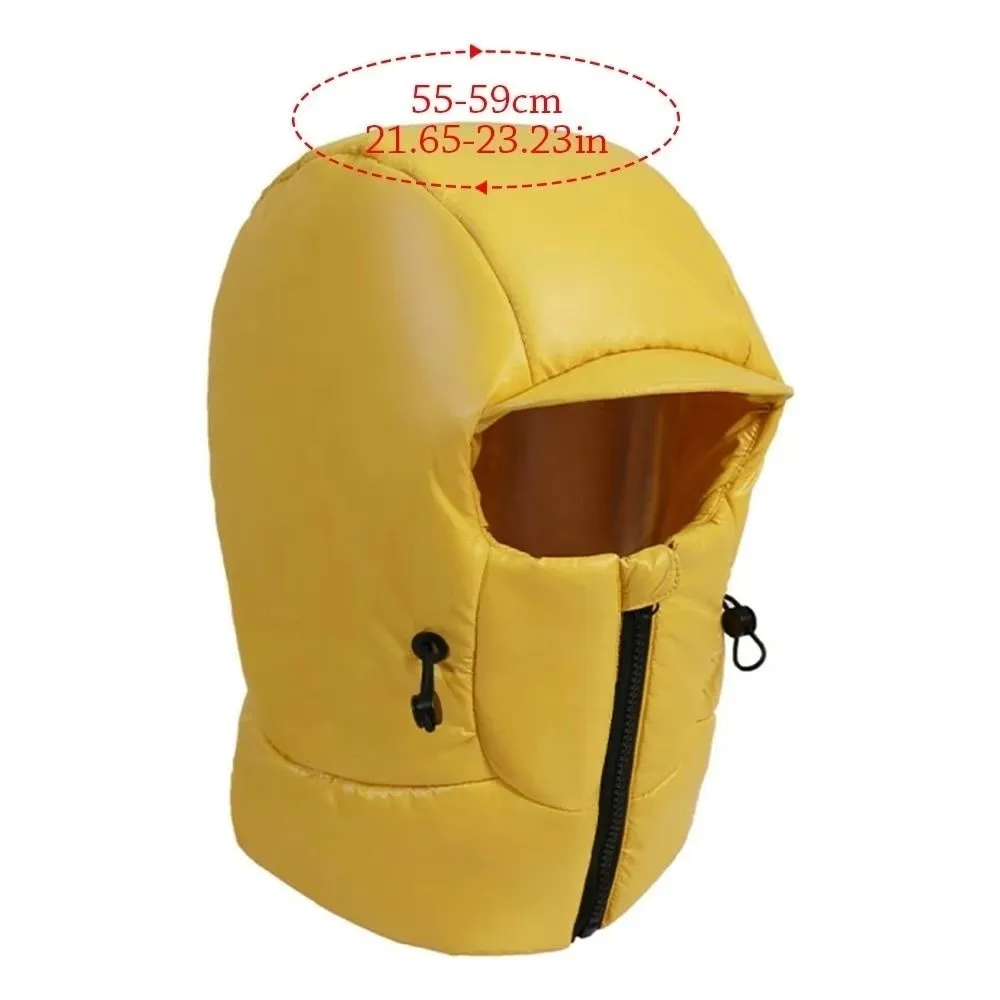 Face Shield Solid Color Winter Cycling Warm Hat Lightweight Thickened Ear Protect Cap Breathable Windproof Lei Feng Hat Winter