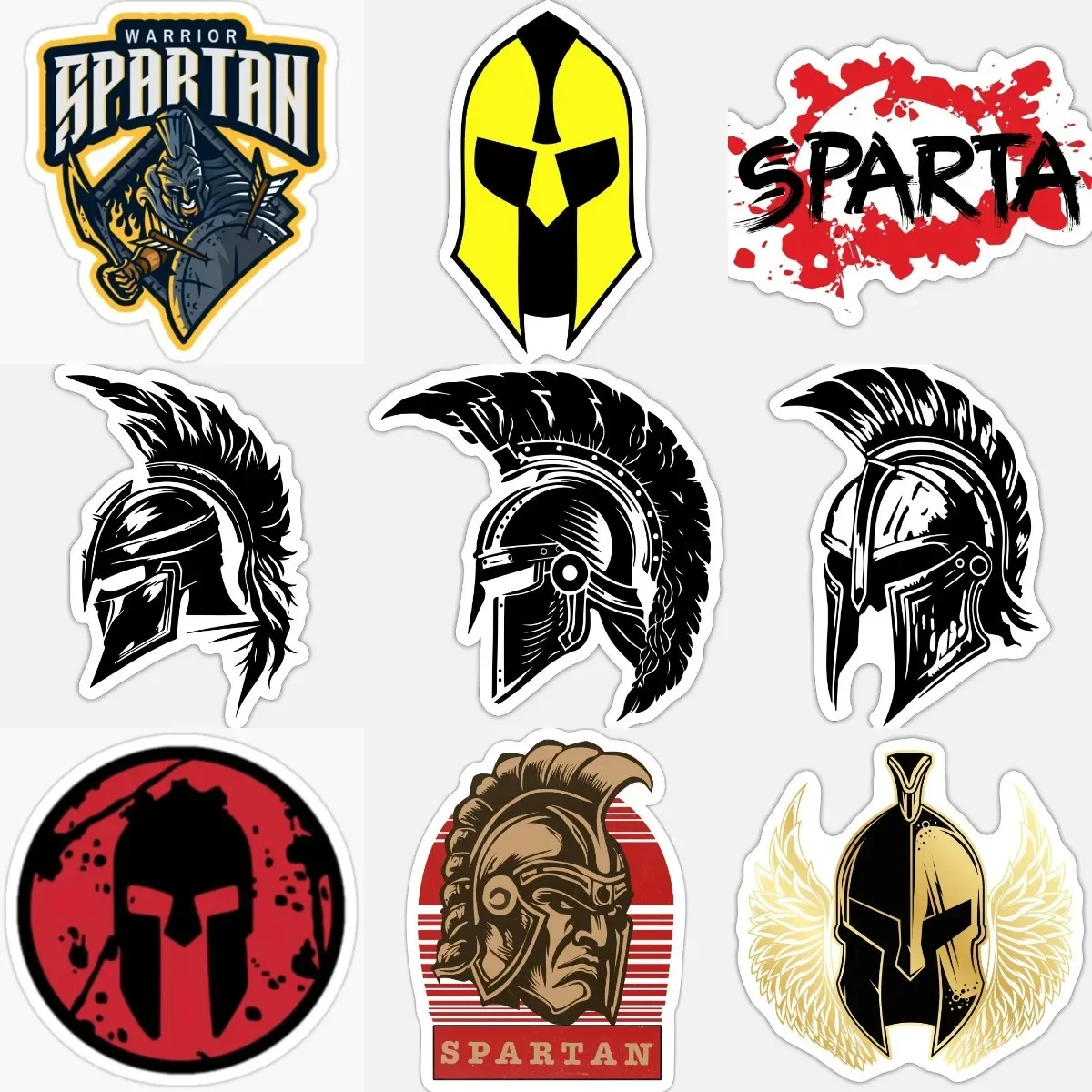 

Spartan Warrior Helmet Creative Stickers Accessories for Decorate Car Wall Fridge Van Table Window Bicycle Helmet Camper Bumper