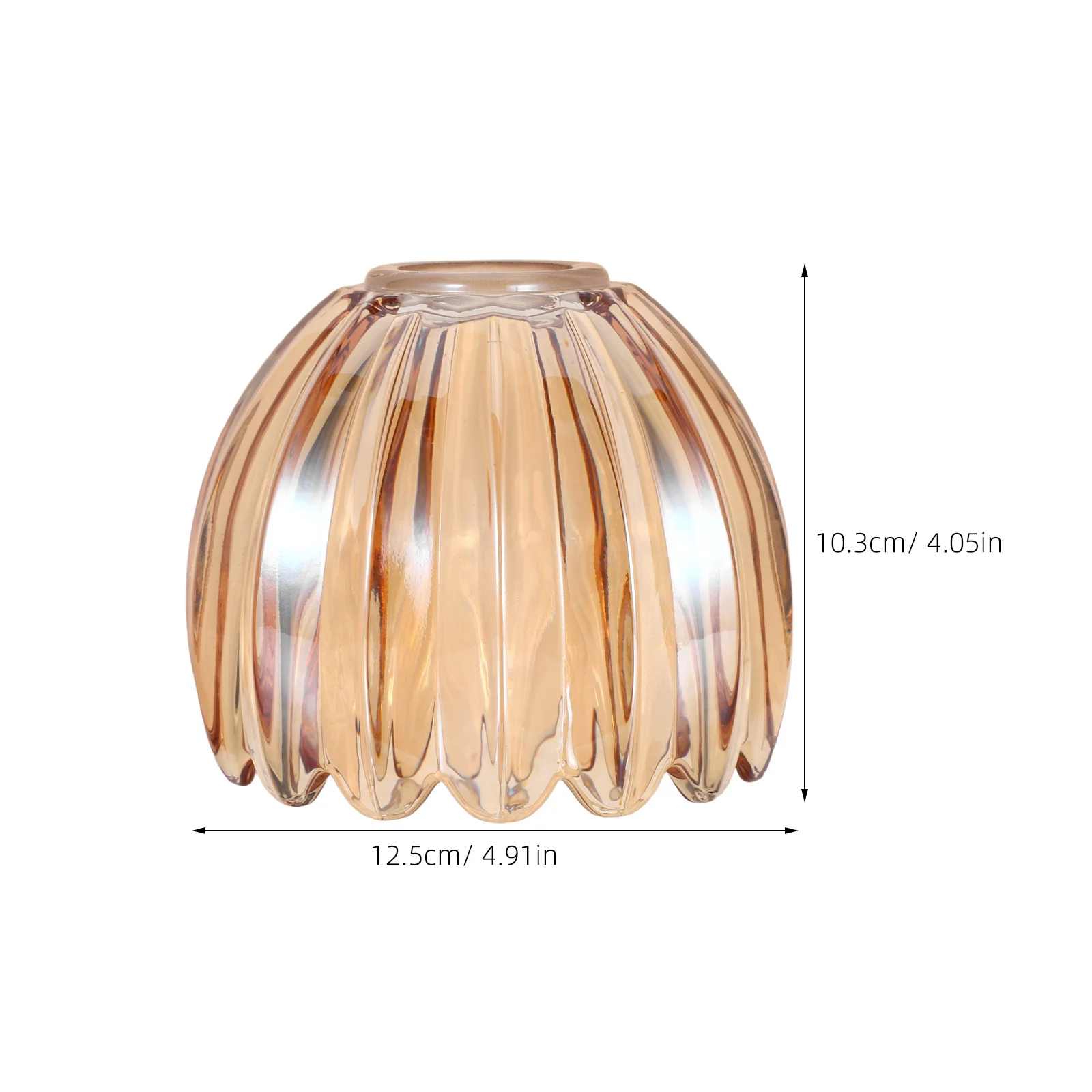 Sofisticado cubierta de pantalla de cristal ámbar soplado a mano para lámparas de mesa de pared de techo colgante iluminación versátil para el hogar