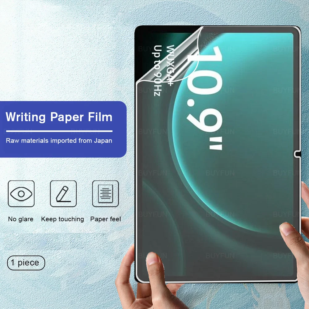 Drawing Writing Matte Film for Samsung Galaxy Tab S9 FE A9+ A9 Plus TabS9 FE+ TabA9 S9FE Soft PET Screen Protector Not Glass