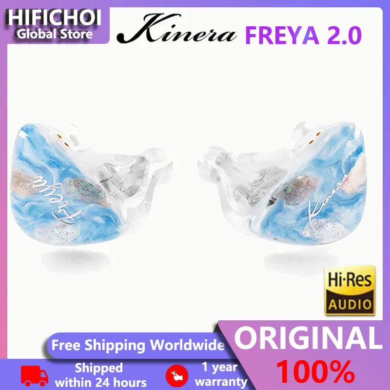 

Kinera Freya 2.0 HIFI in-Ear Earphone 1DD+3 Knowles BA Hybrid Driver IEMs Monitor Headphone with Detachable 0.78mm 2pin Cable