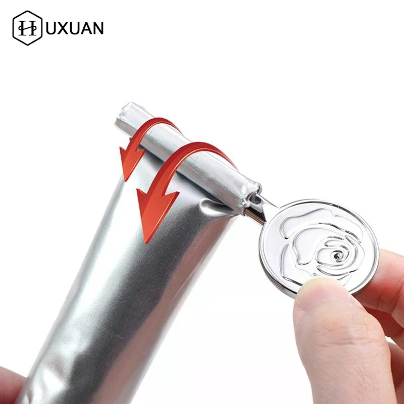 

Toothpaste Squeezer Tool Stainless Steel Hair Oil Paint Squeezer Rotate Dispenser For Ointments Cosmetics Bathroom Accessories