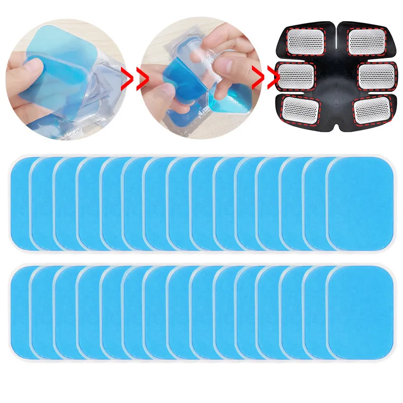 20/10PCS Trainer Gel Pad For EMS Abdominal Trainer Muscle Stimulator Exerciser Slimming Machine Accessories Slimming ABS Fitness