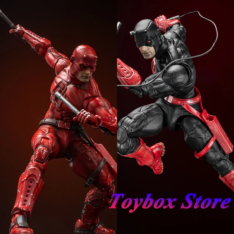 En Stock escala 1/10 negro rojo Daredevil Murdock figura de acción diseño de cuerpo móvil 18cm estatuilla modelo regalos colección FLEFTOYS