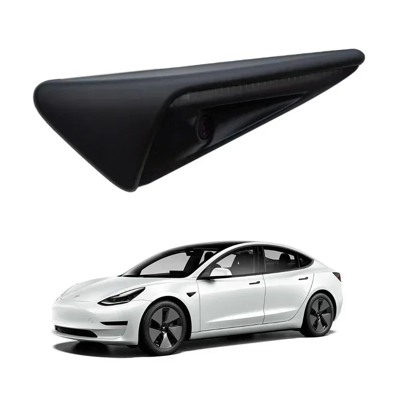 

For Tesla Model 3 Y Side Camera Cover ABS Carbon Fiber Wing Fender Protection Sticker Modification Decor Accessories 2021-2023